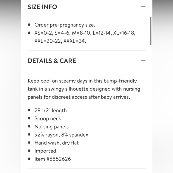 Angel Maternity Swing Maternity/Nursing Tank nwot size s navy blue - Picture 4 of 11